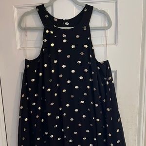 Love Squared Black Dress with Gold Polka Dots